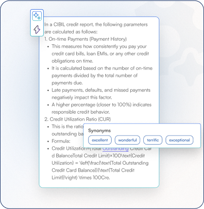 Instant  Contextual Synonyms