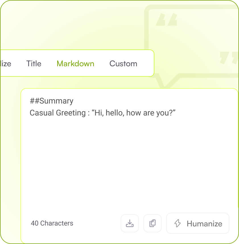 Markdown-Ready Output