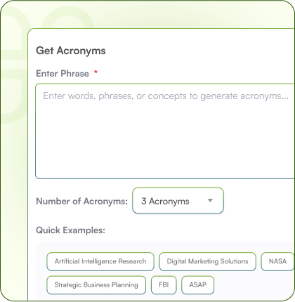 Flexibility: Acronyms or Full Phrases, Your Choice