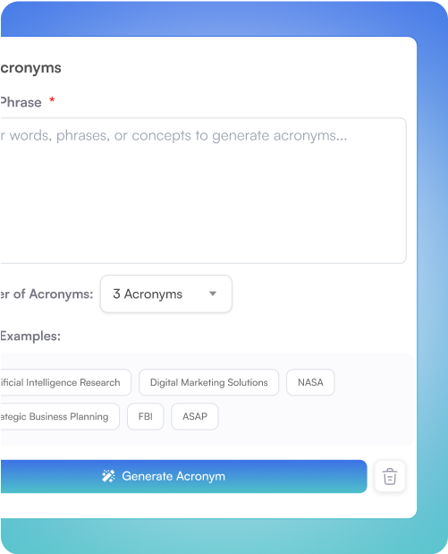 Best AI Acronym Generator