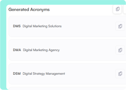 The Perfect AI Acronym Generator: Quick Recap