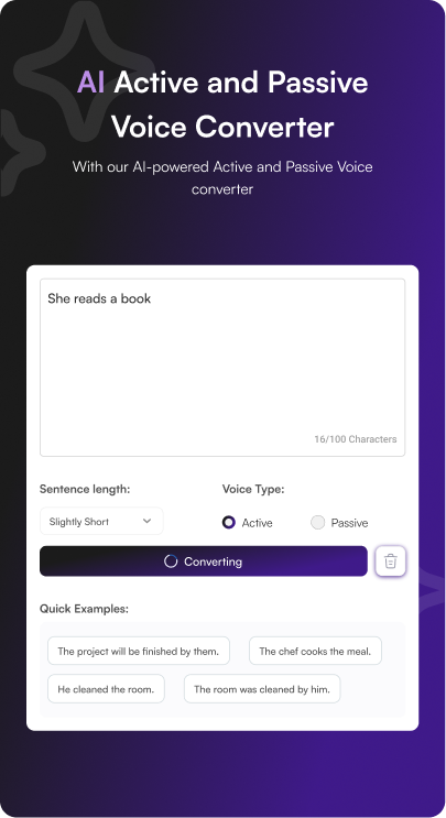 Free Active and Passive Voice Converter Tool