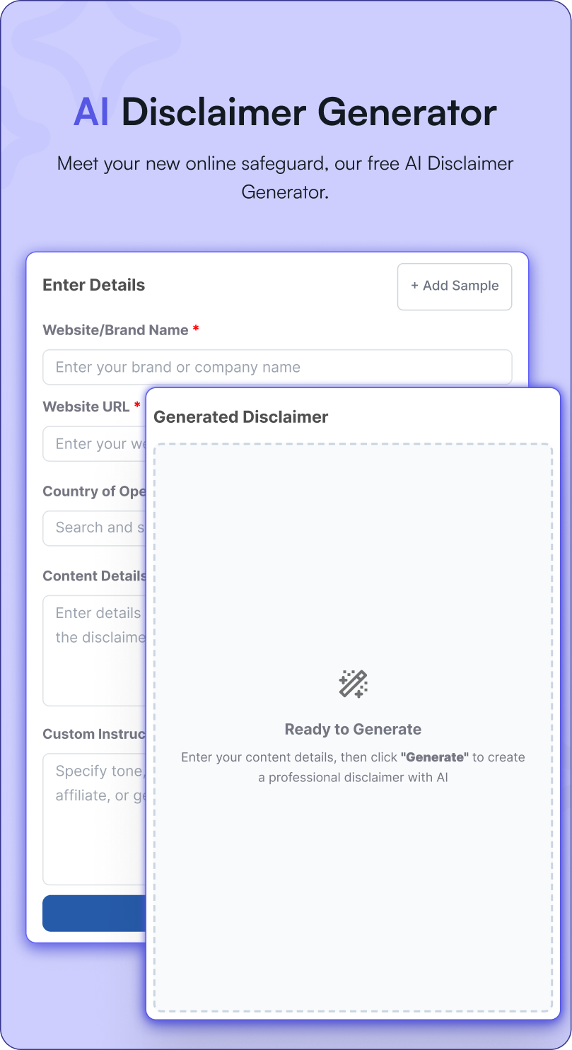 AI Disclaimer Generator