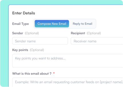 Customize Your Emails with AI – Tone, Type, and Length