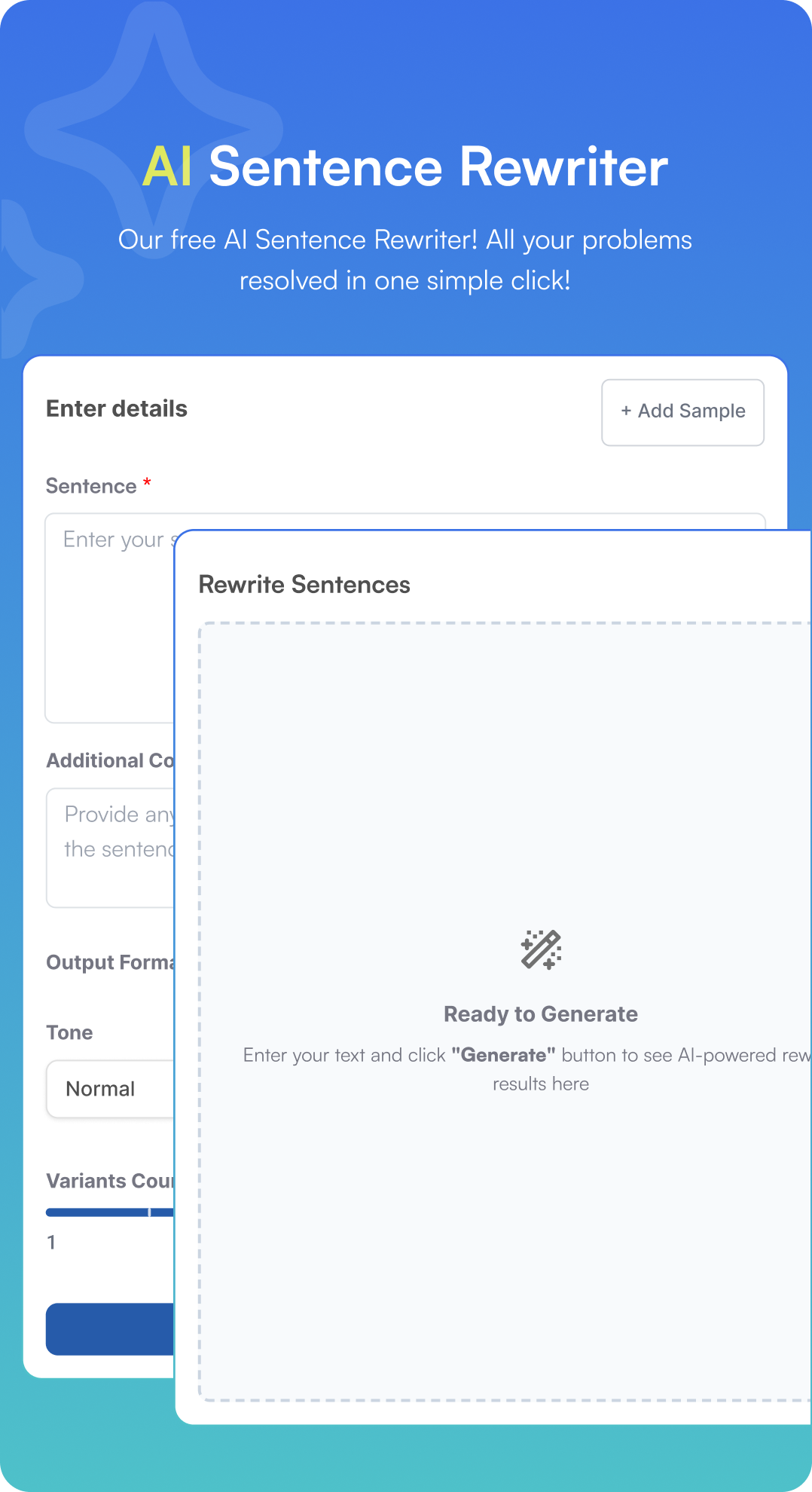 AI Sentence Rewriter
