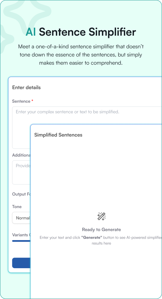 Free AI Sentence Simplifier